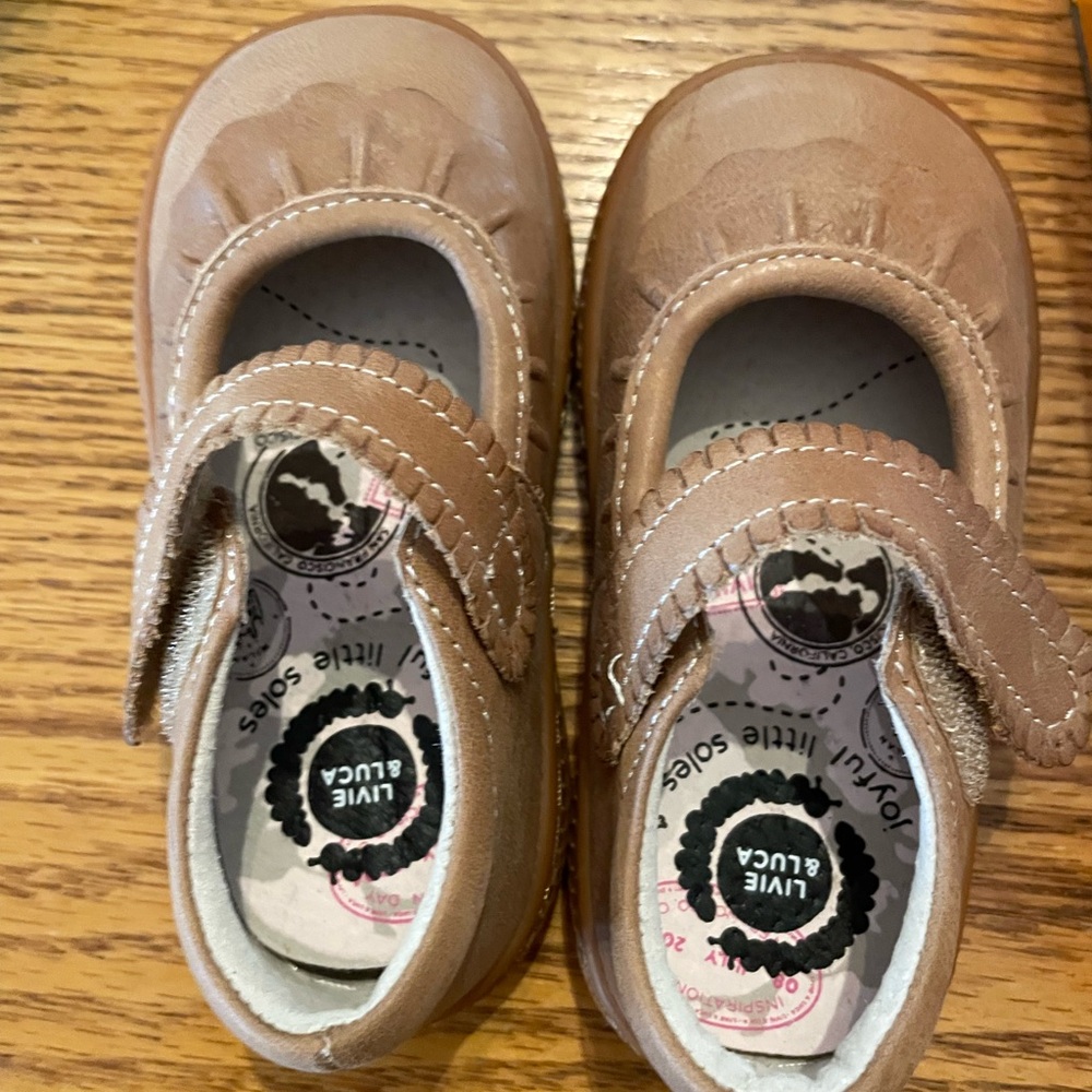 Livie & Luca Tan Dress Shoes for Kids